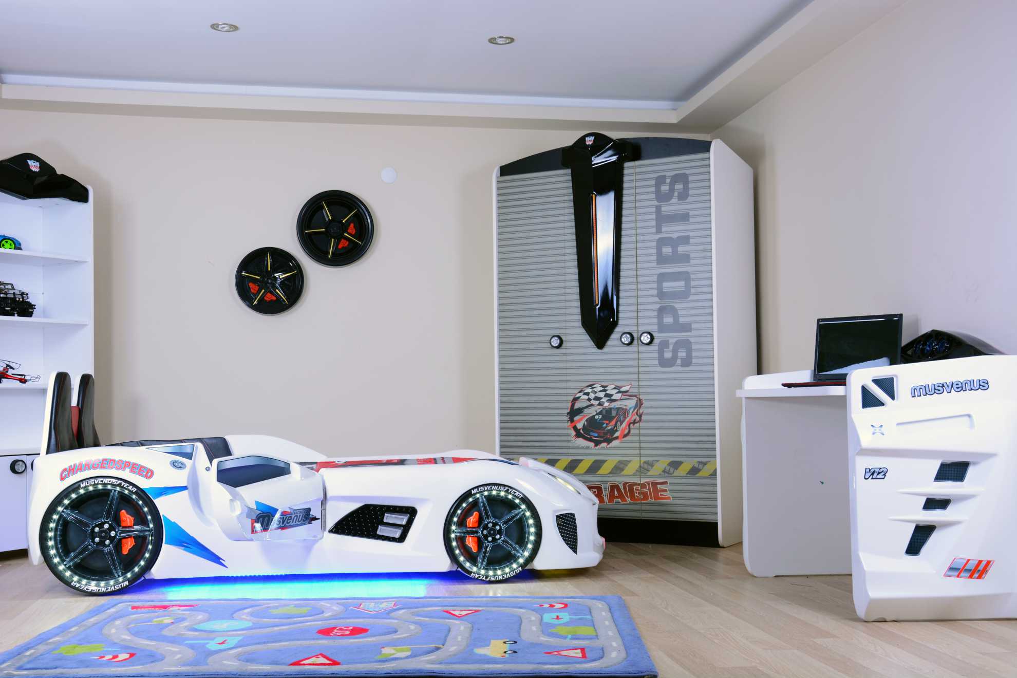 MVN 3 Letto Auto con LED e Suoni