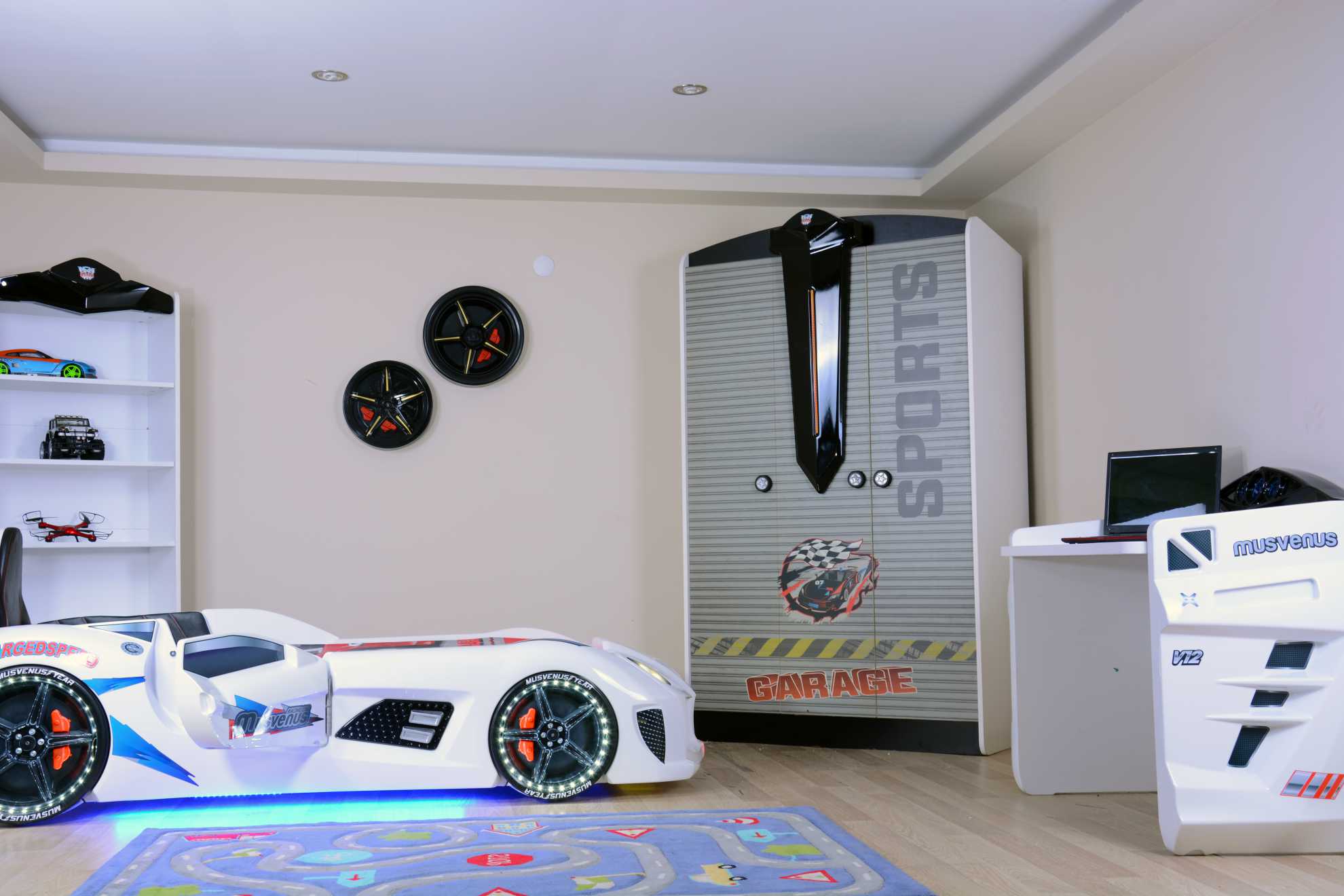 MVN 3 Letto Auto con LED e Suoni