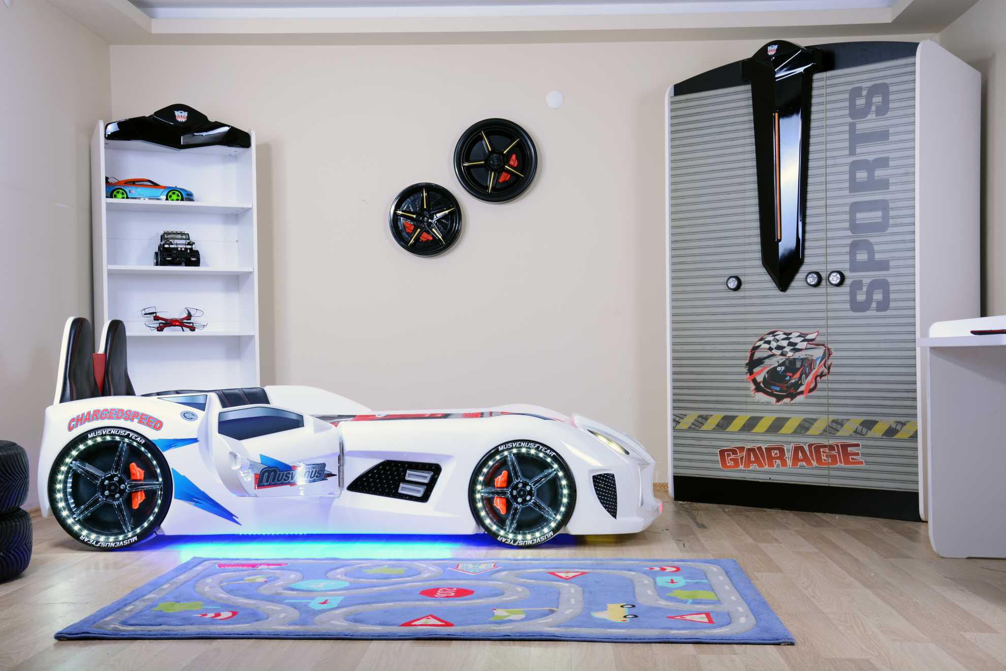 MVN 3 Letto Auto con LED e Suoni