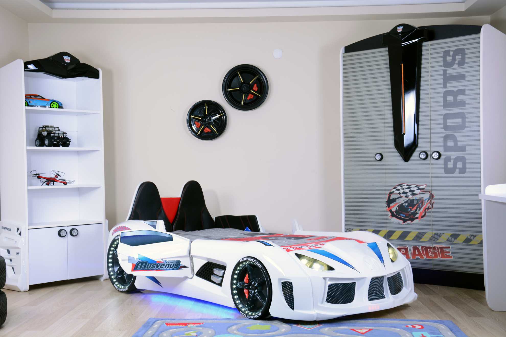 MVN 3 Letto Auto con LED e Suoni