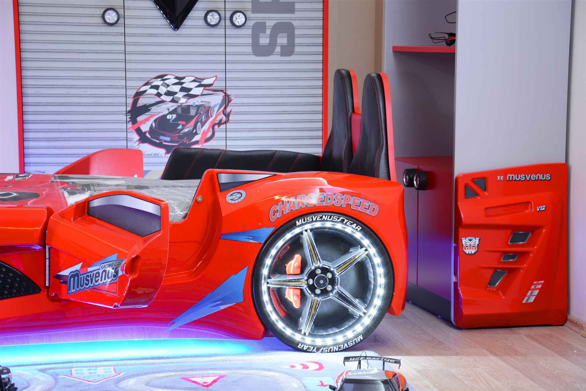 MVN 3 Letto Auto con LED e Suoni