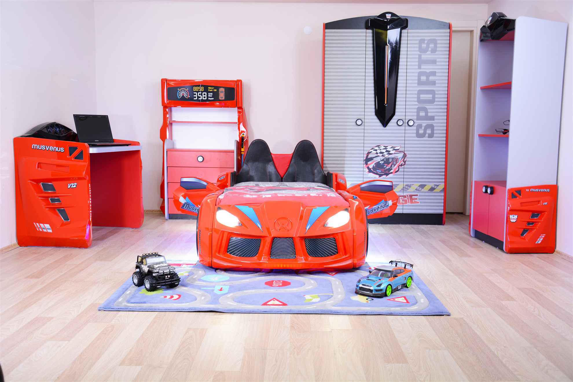 MVN 3 Letto Auto con LED e Suoni