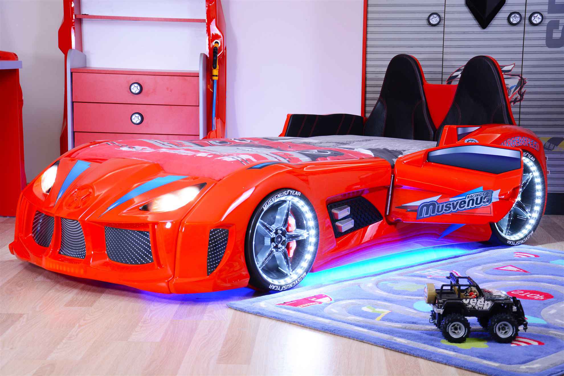 MVN 3 Letto Auto con LED e Suoni