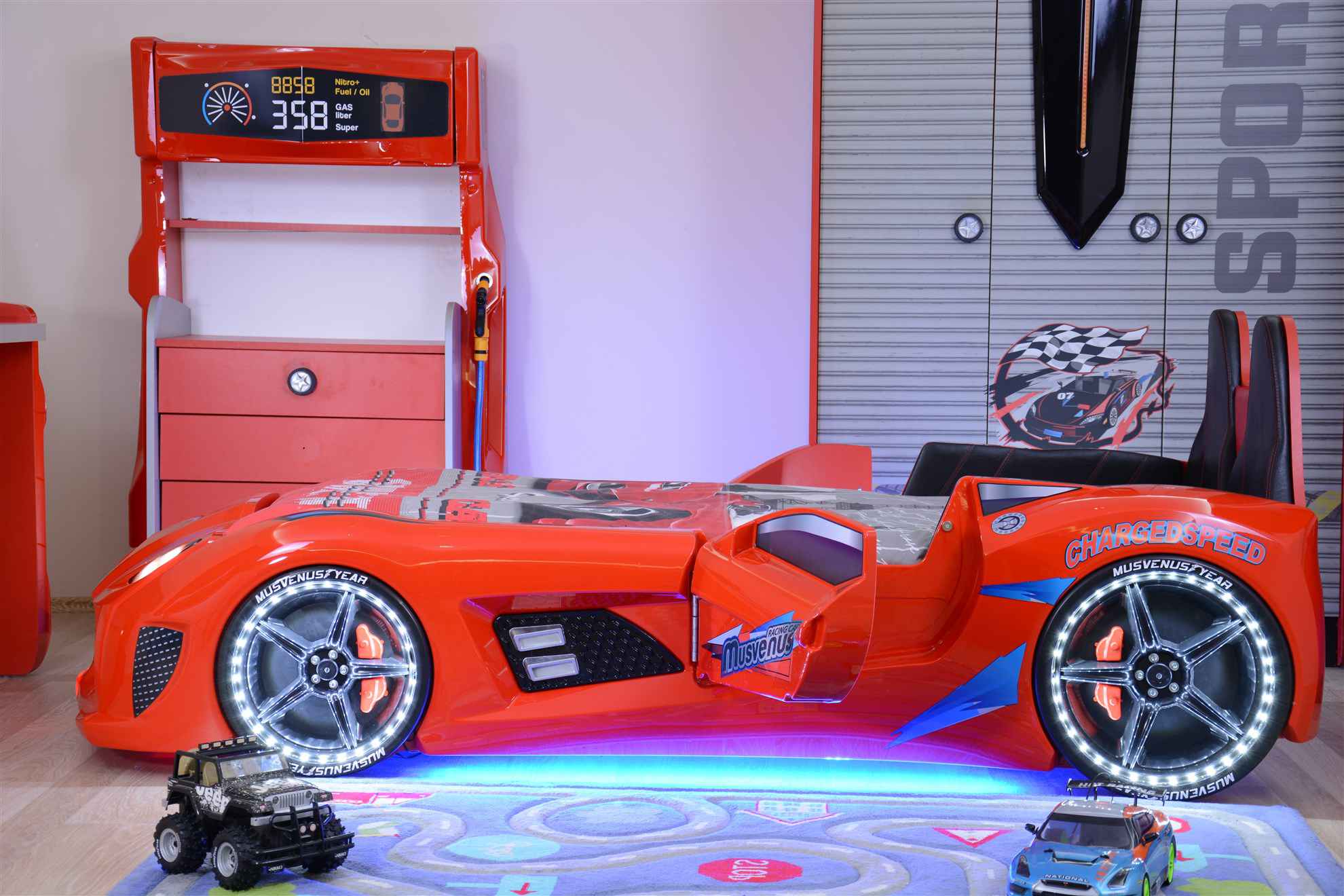 MVN 3 Letto Auto con LED e Suoni