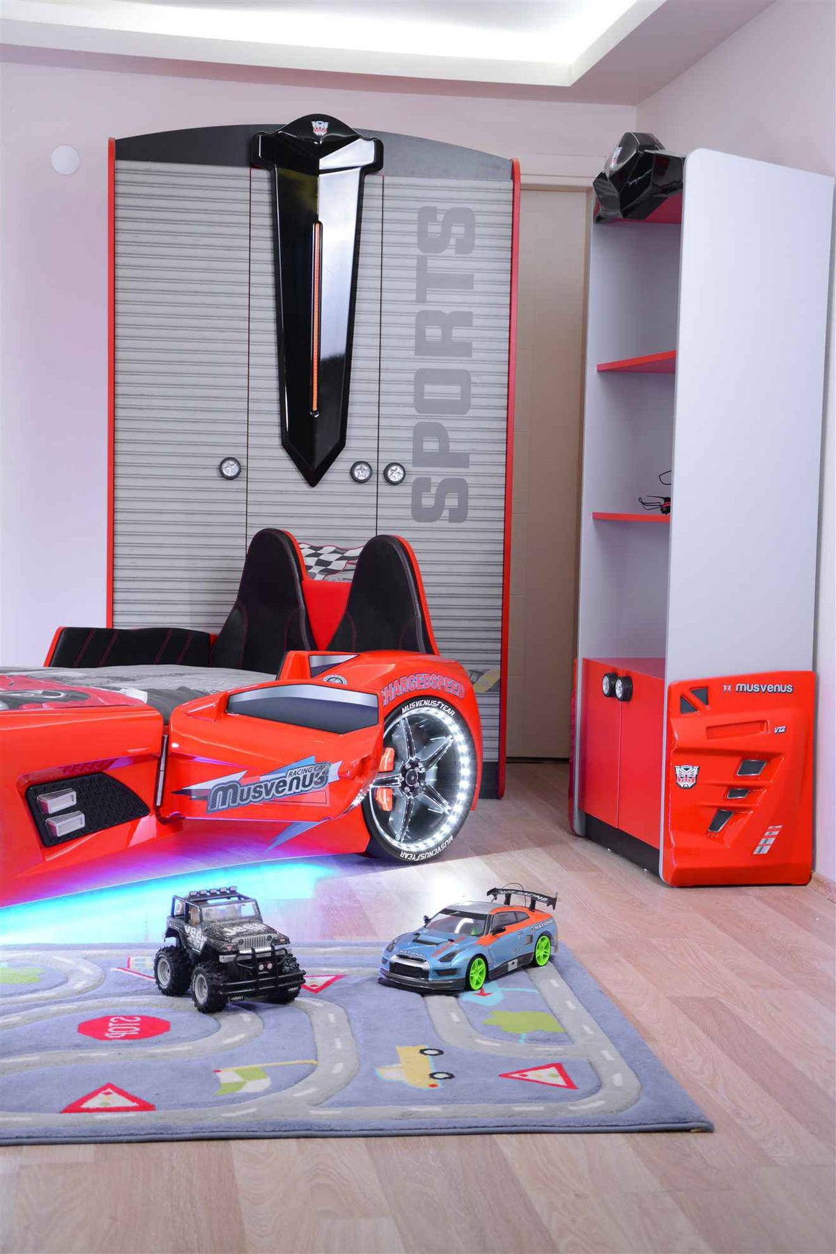 MVN 3 Letto Auto con LED e Suoni