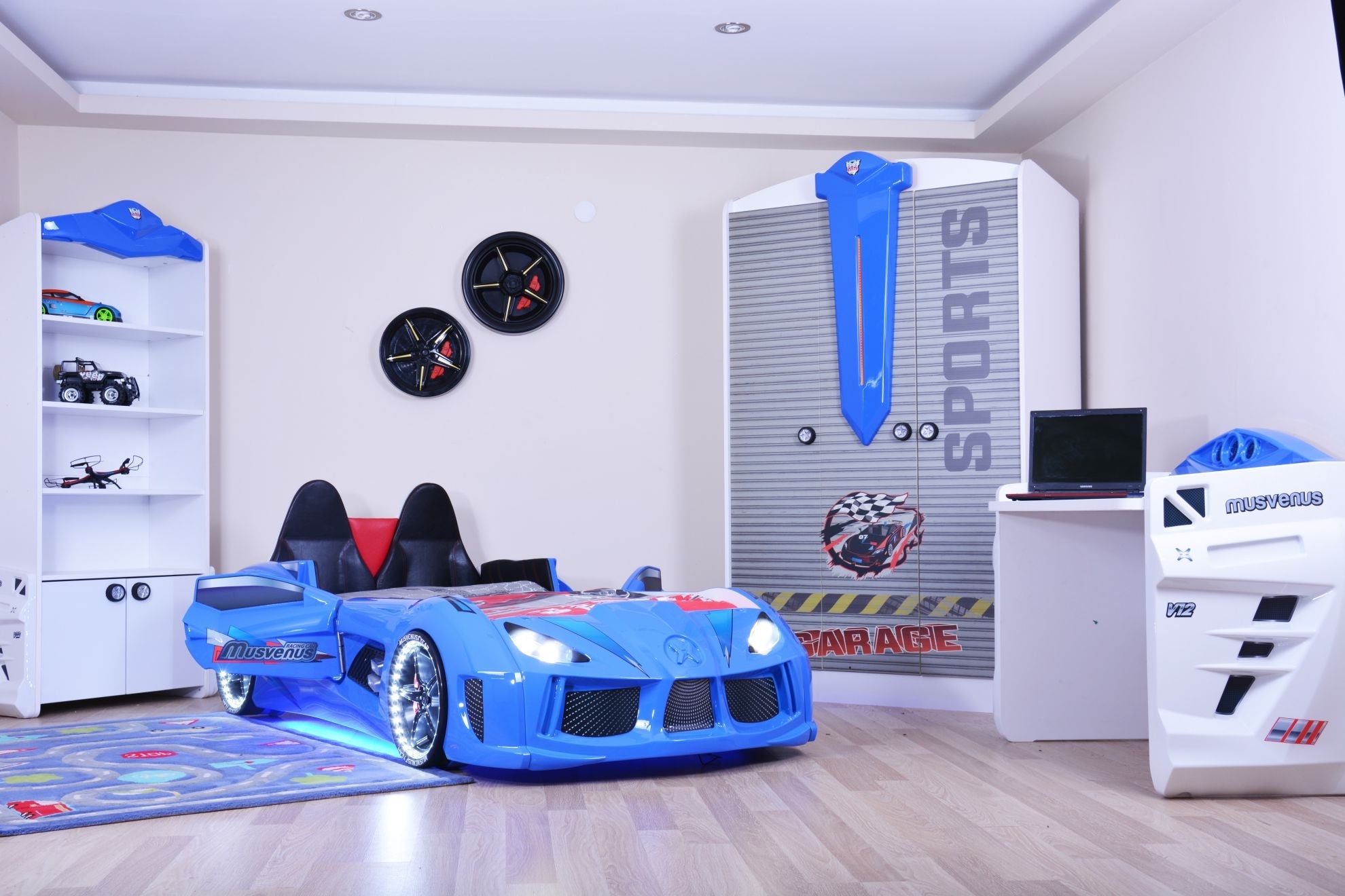 MVN 3 Letto Auto con LED e Suoni