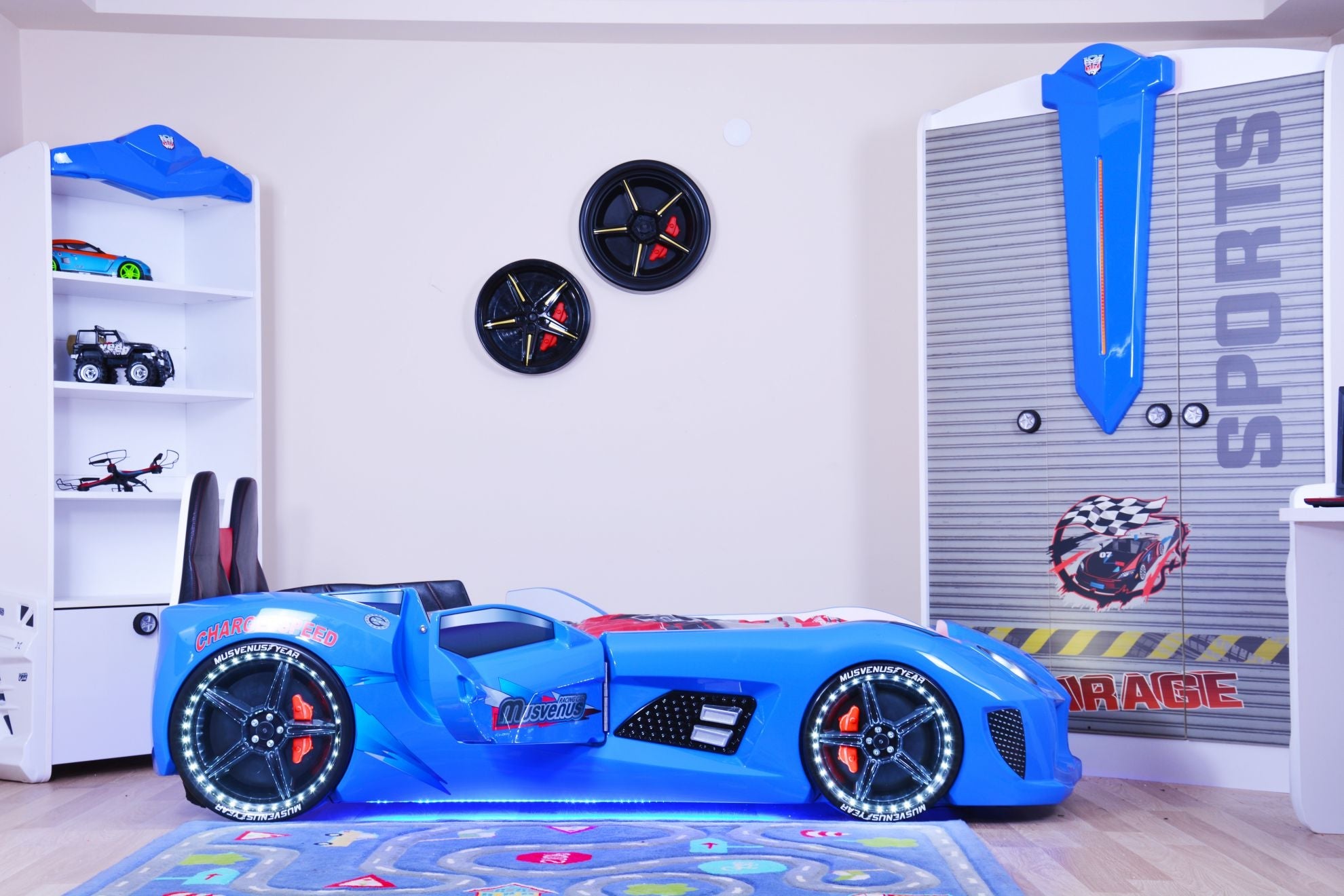 MVN 3 Letto Auto con LED e Suoni