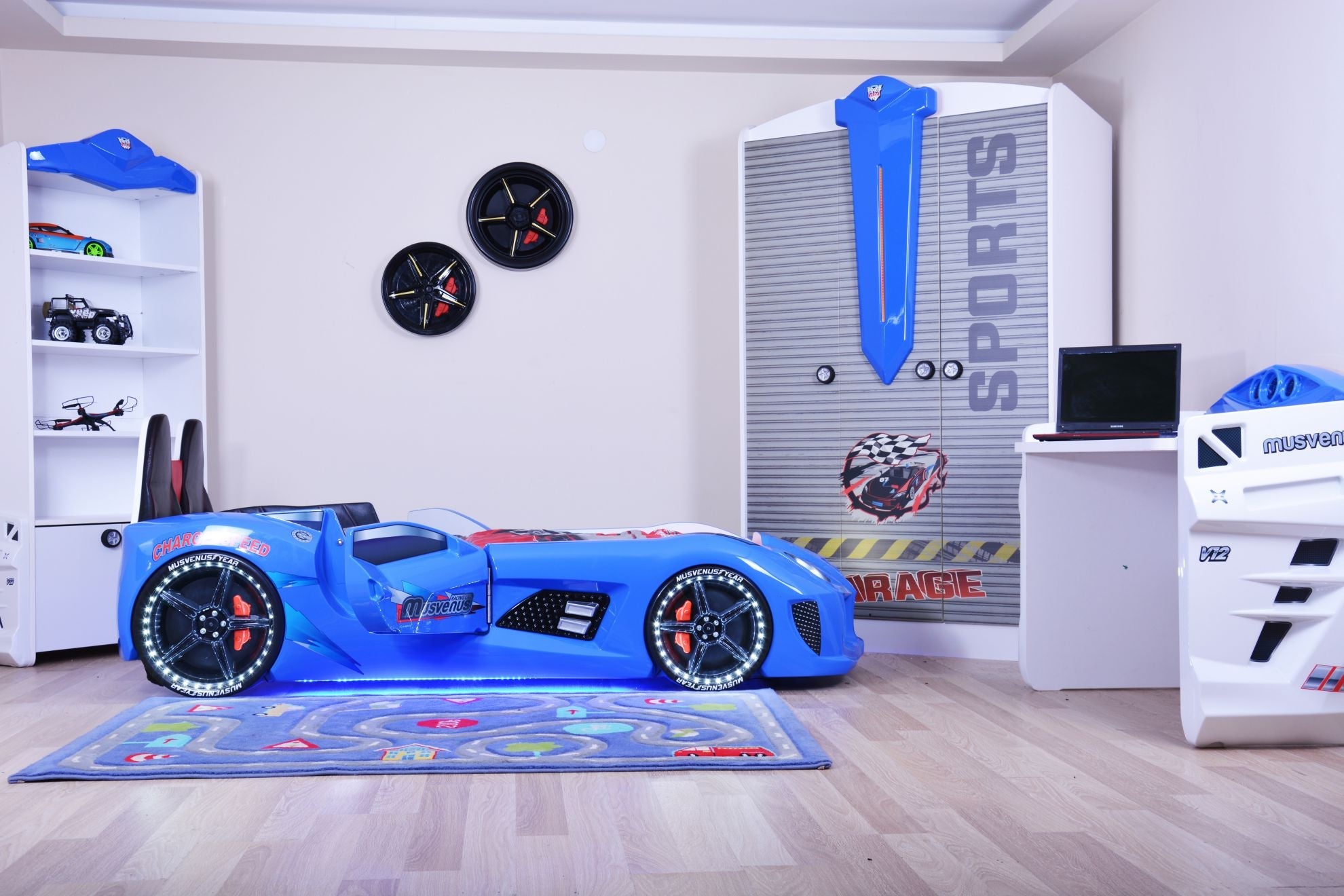 MVN 3 Letto Auto con LED e Suoni