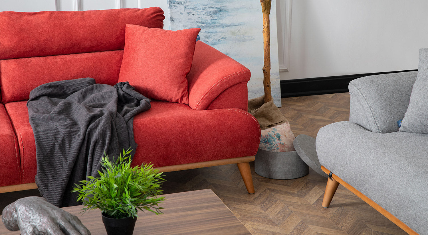 Milano Set Divani Rosso