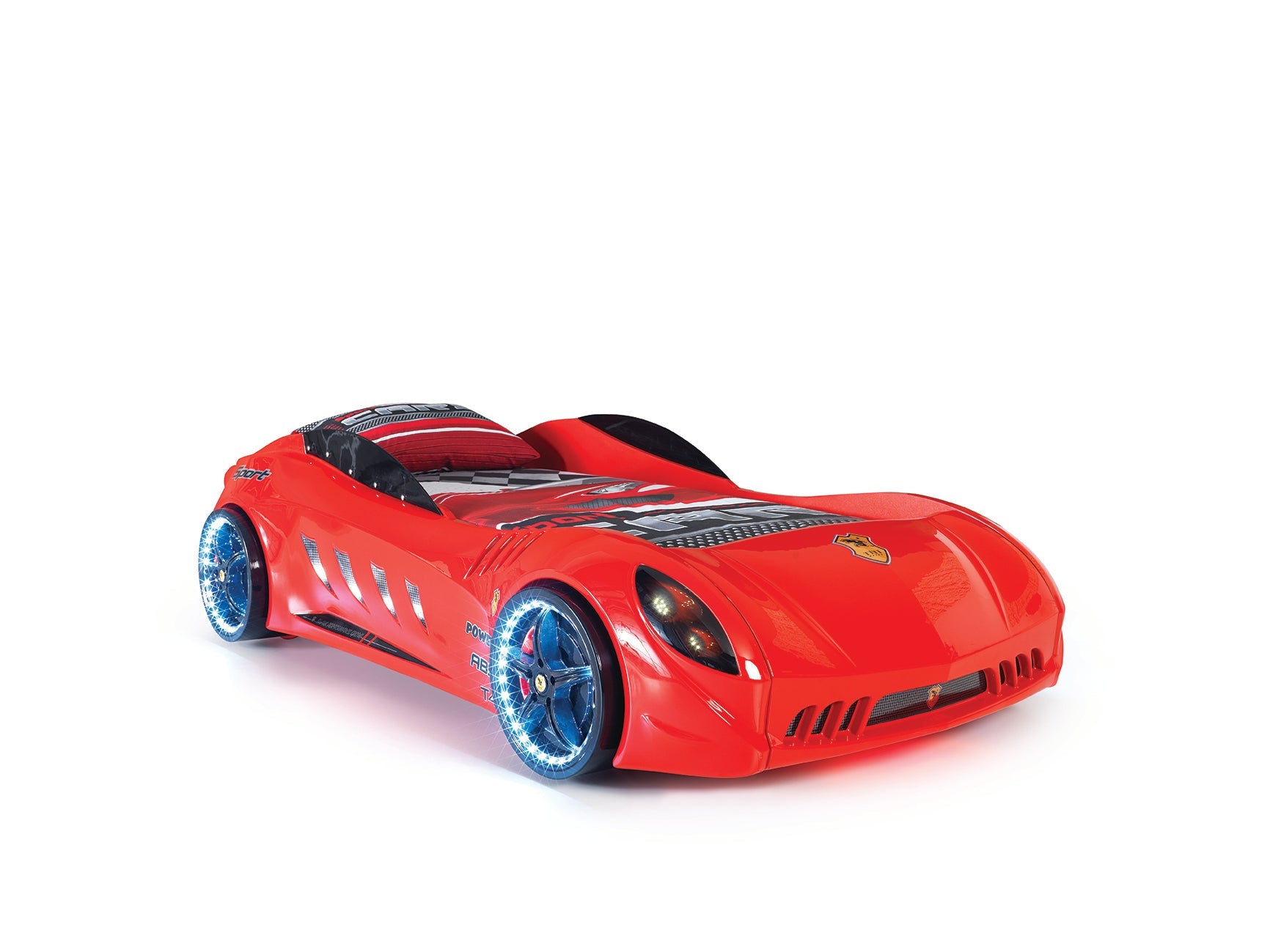 Letto Auto con LED SHARK  - Design Sportivo (90x190)