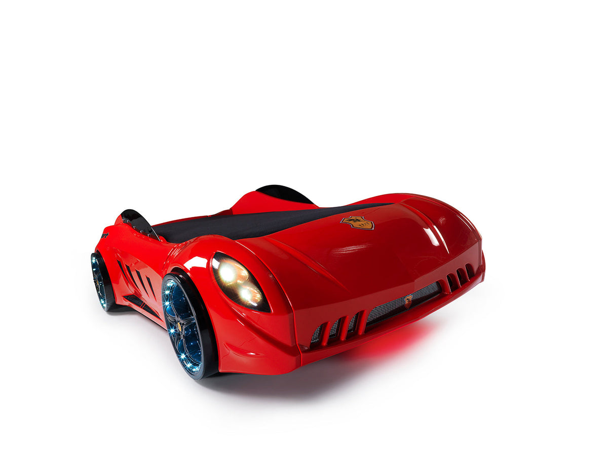 Letto Auto con LED SHARK  - Design Sportivo (90x190)
