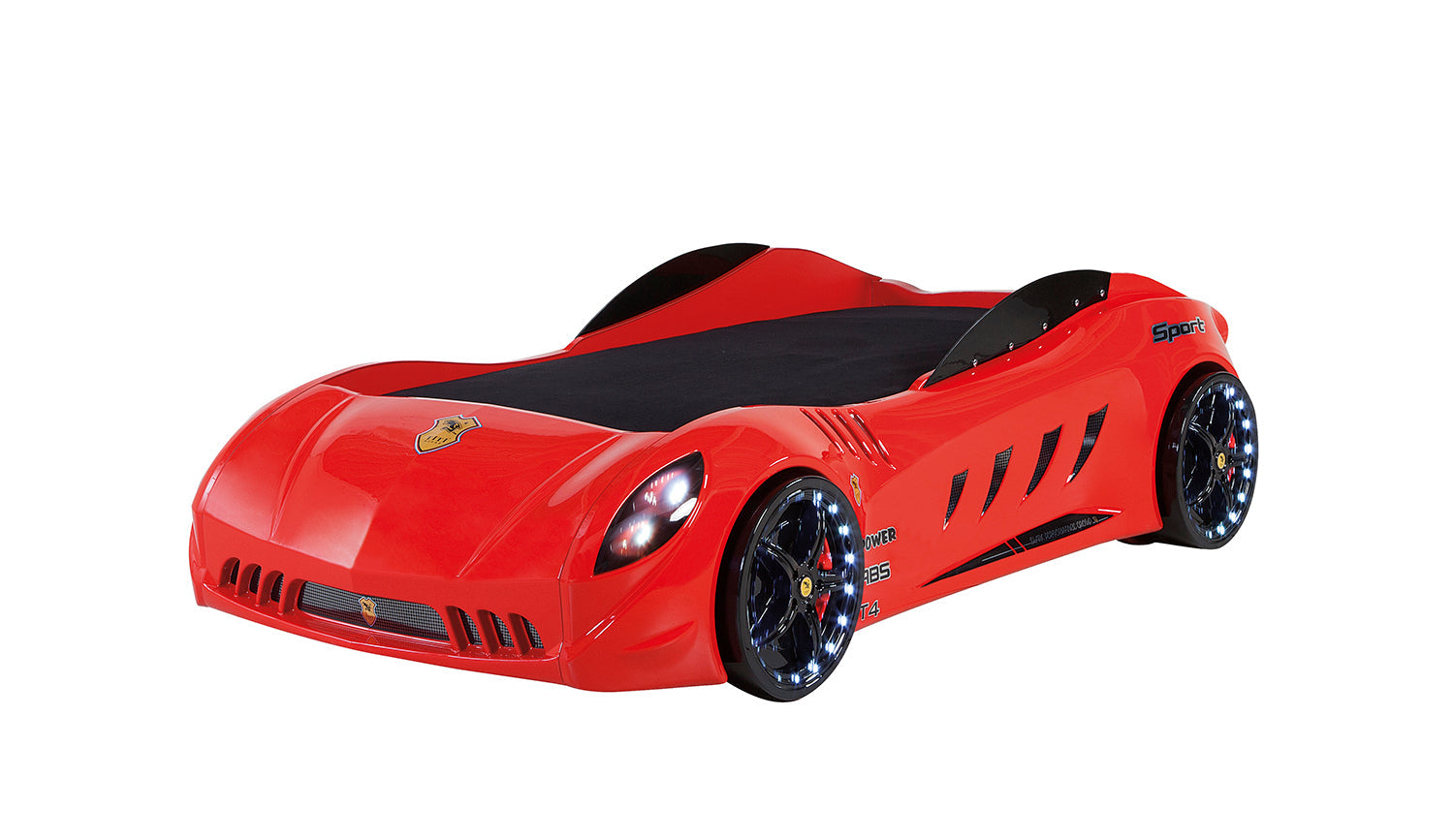 Letto Auto con LED SHARK  - Design Sportivo (90x190)