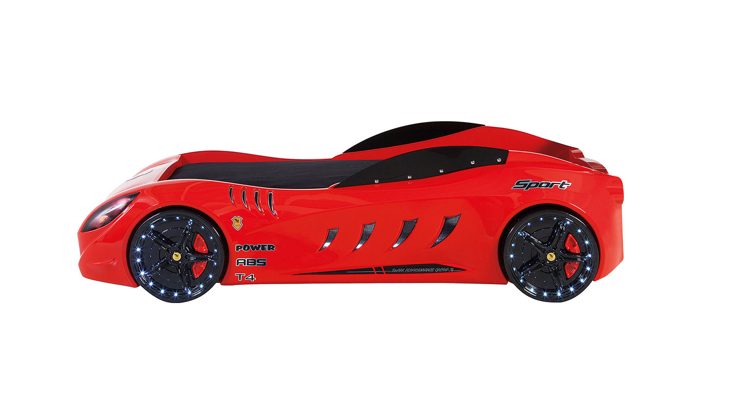 Letto Auto con LED SHARK  - Design Sportivo (90x190)