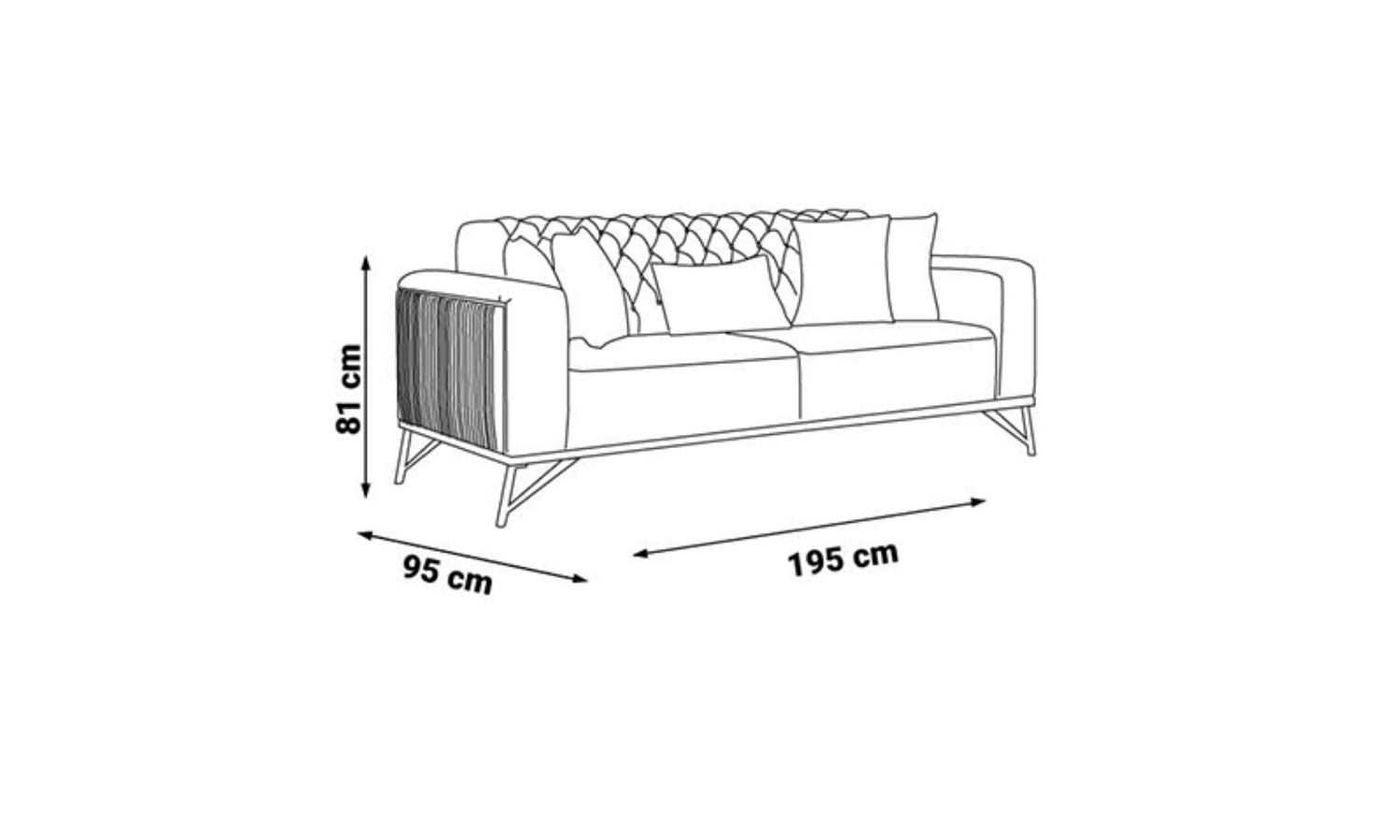 Mudanya Divano Letto 2 Posti Beige