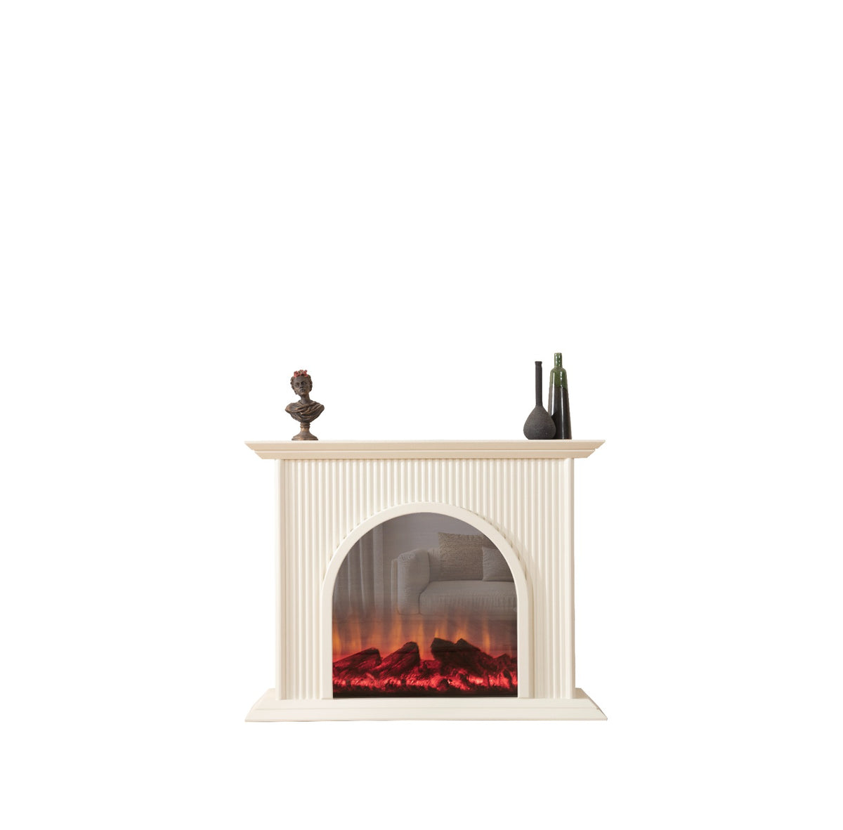 Caminetto elettrico Olivia – Bianco