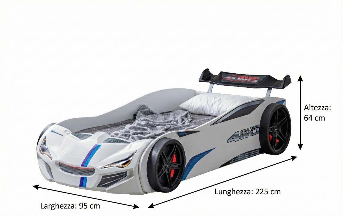 GT1 Eco Letto Auto con LED 90x190cm