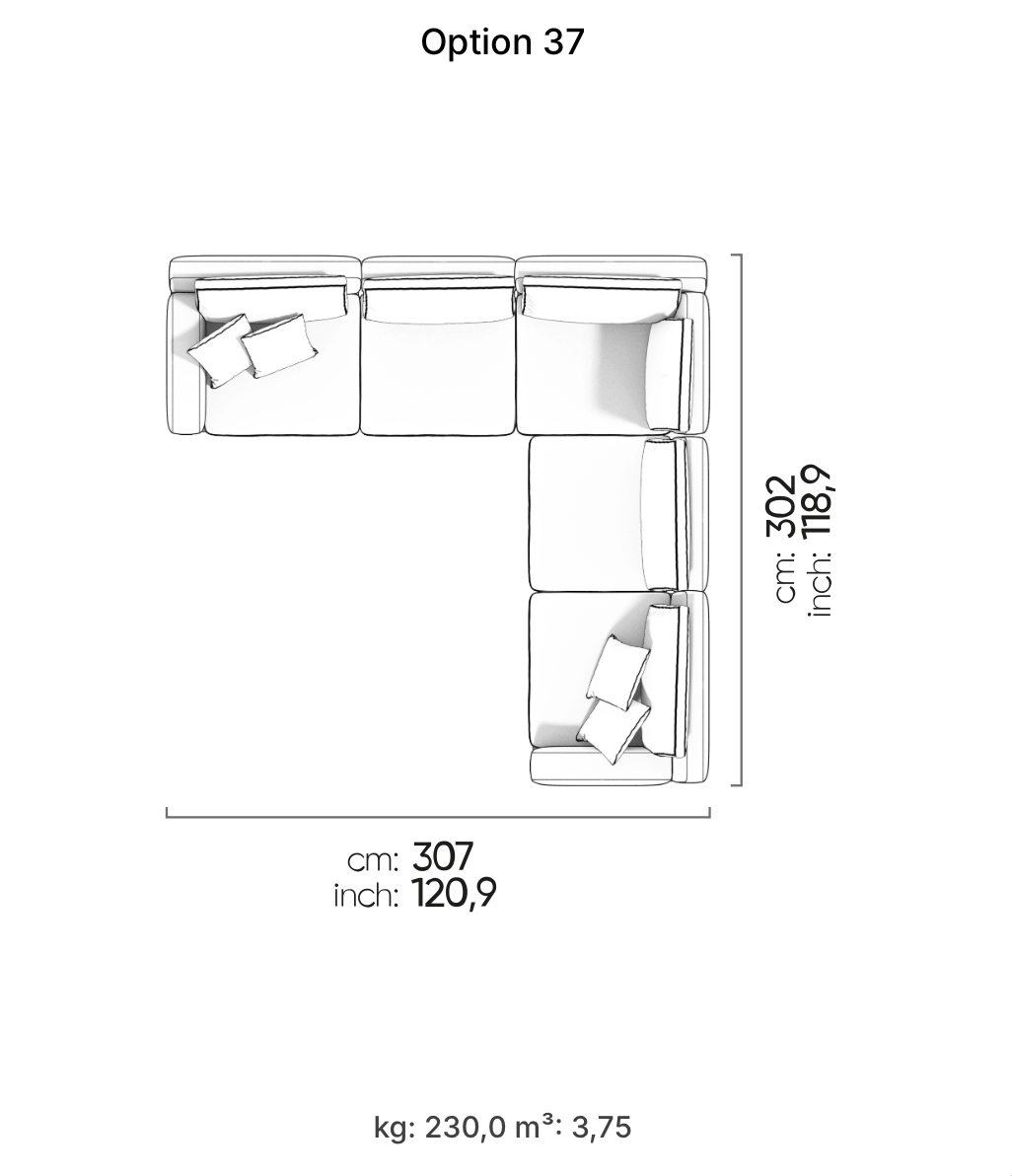 Divano Modulare Loft – Composizione 32