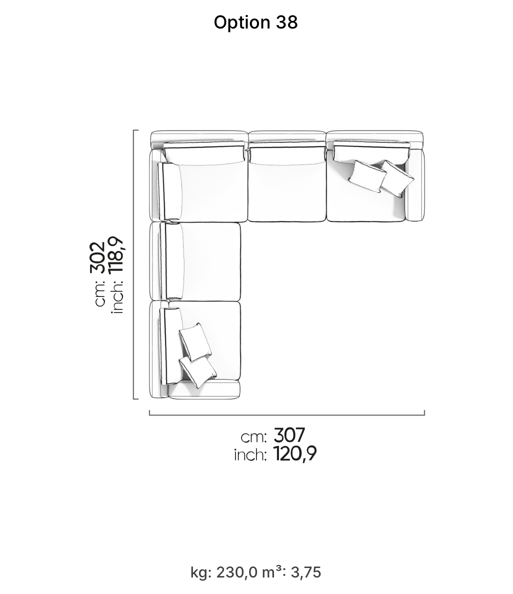 Divano Modulare Loft – Composizione 33