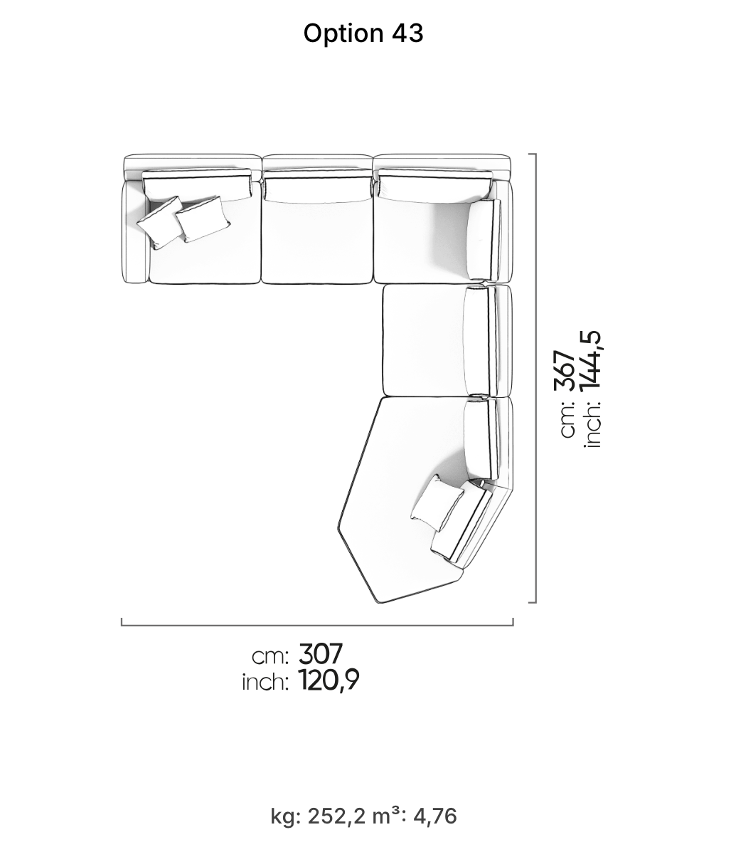 Divano Modulare Loft – Composizione 36