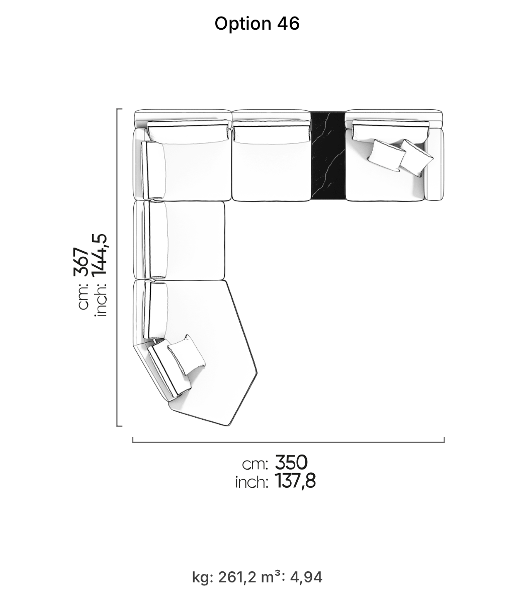 Divano Modulare Loft – Composizione 39