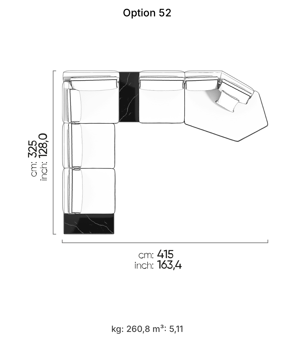 Divano Modulare Loft – Composizione 44