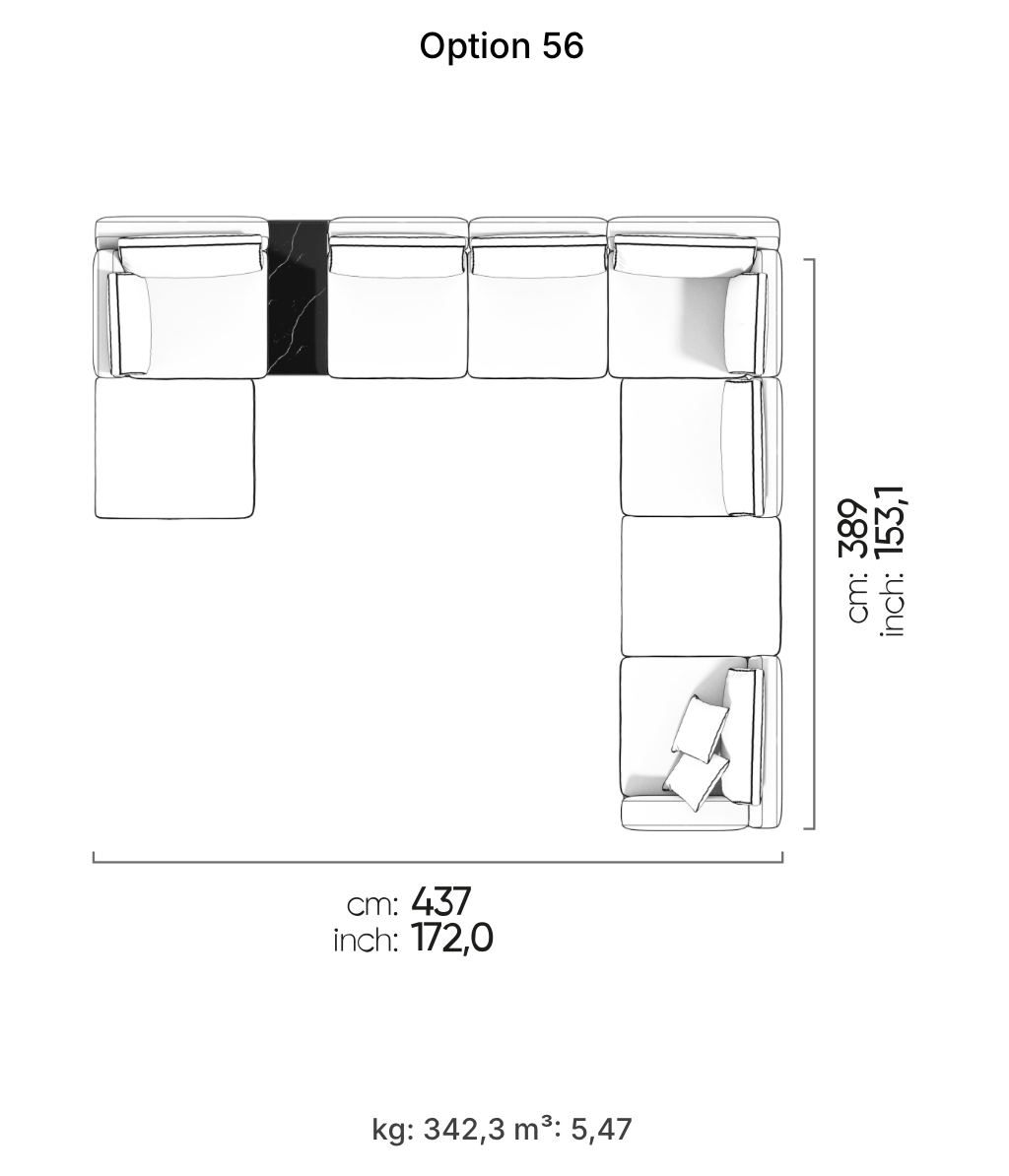 Divano Modulare Loft – Composizione 47