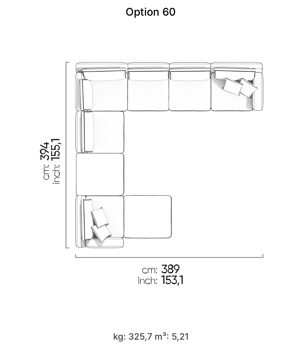 Divano Modulare Loft – Composizione 51