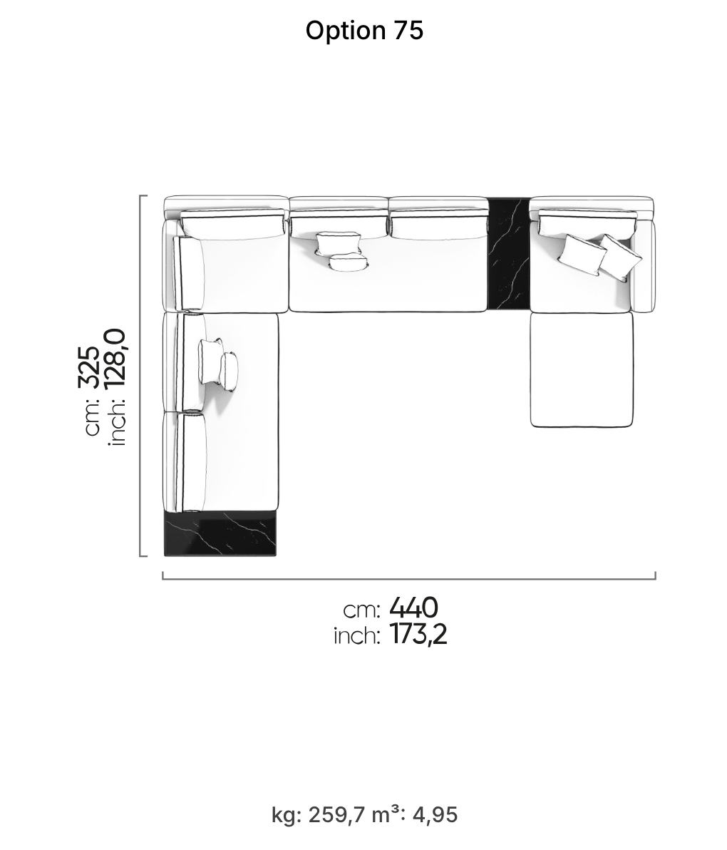 Divano Modulare Loft – Composizione 63