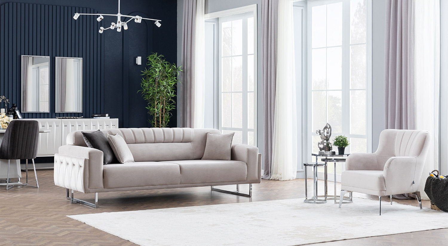 Natura Divano Letto 3 Posti Beige