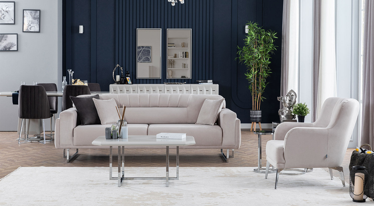 Natura Divano Letto 3 Posti Beige