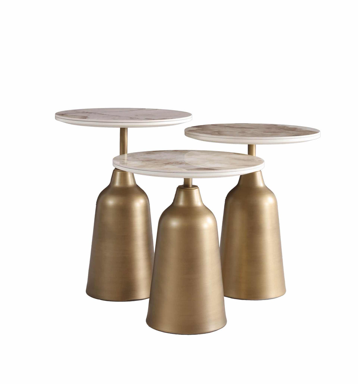 Set 3 tavolini a incastro Beige – Quartz