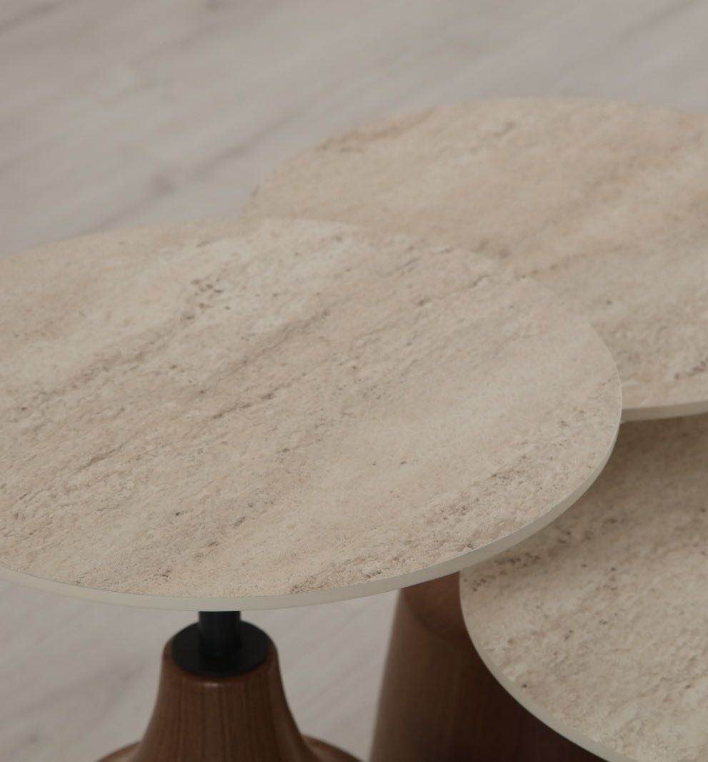 Set 3 tavolini a incastro Capri – Ceramica