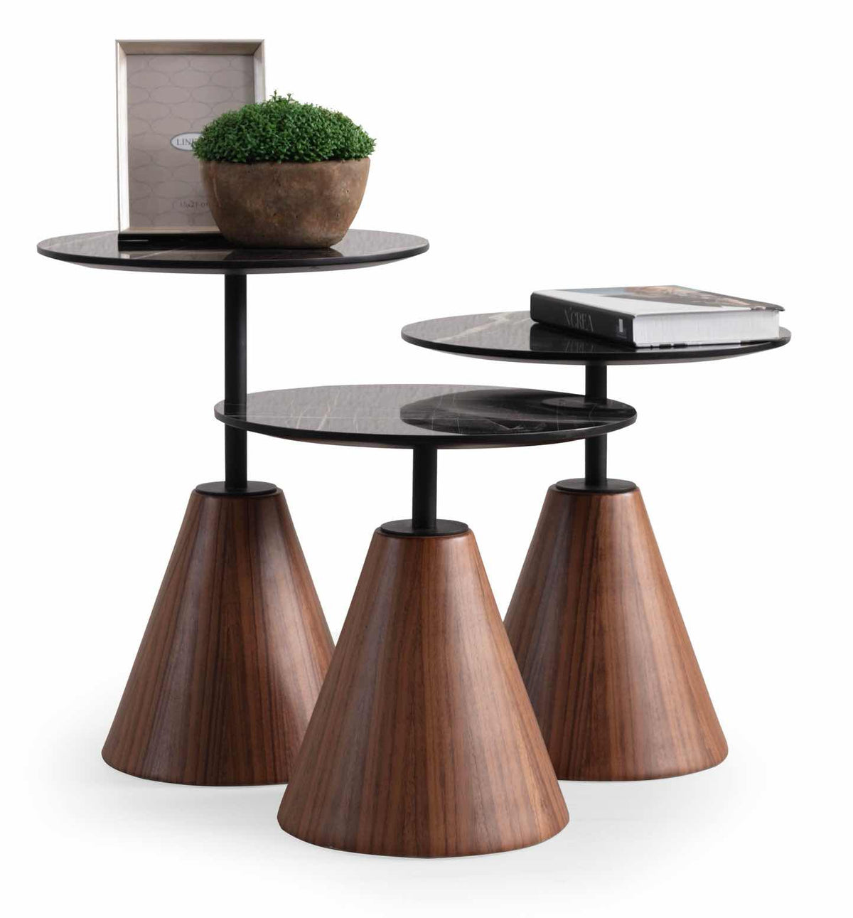 Set 3 tavolini a incastro Gambit – Ceramica