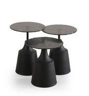 Set 3 tavolini a incastro Grade – Nero