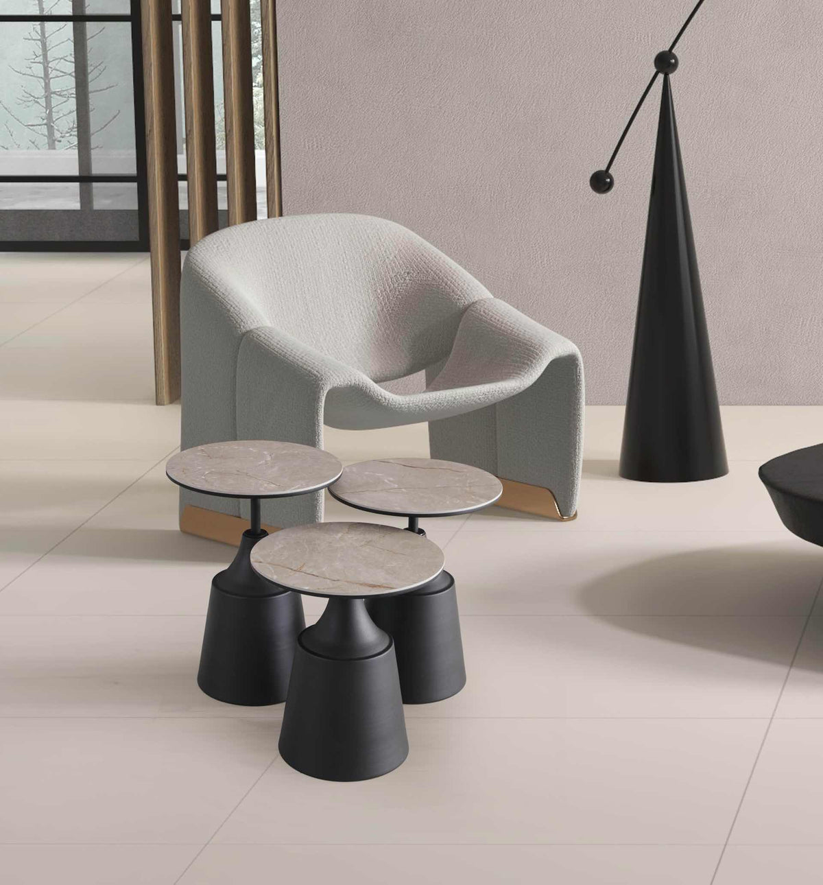 Set 3 tavolini a incastro Grade – Silver Rutz