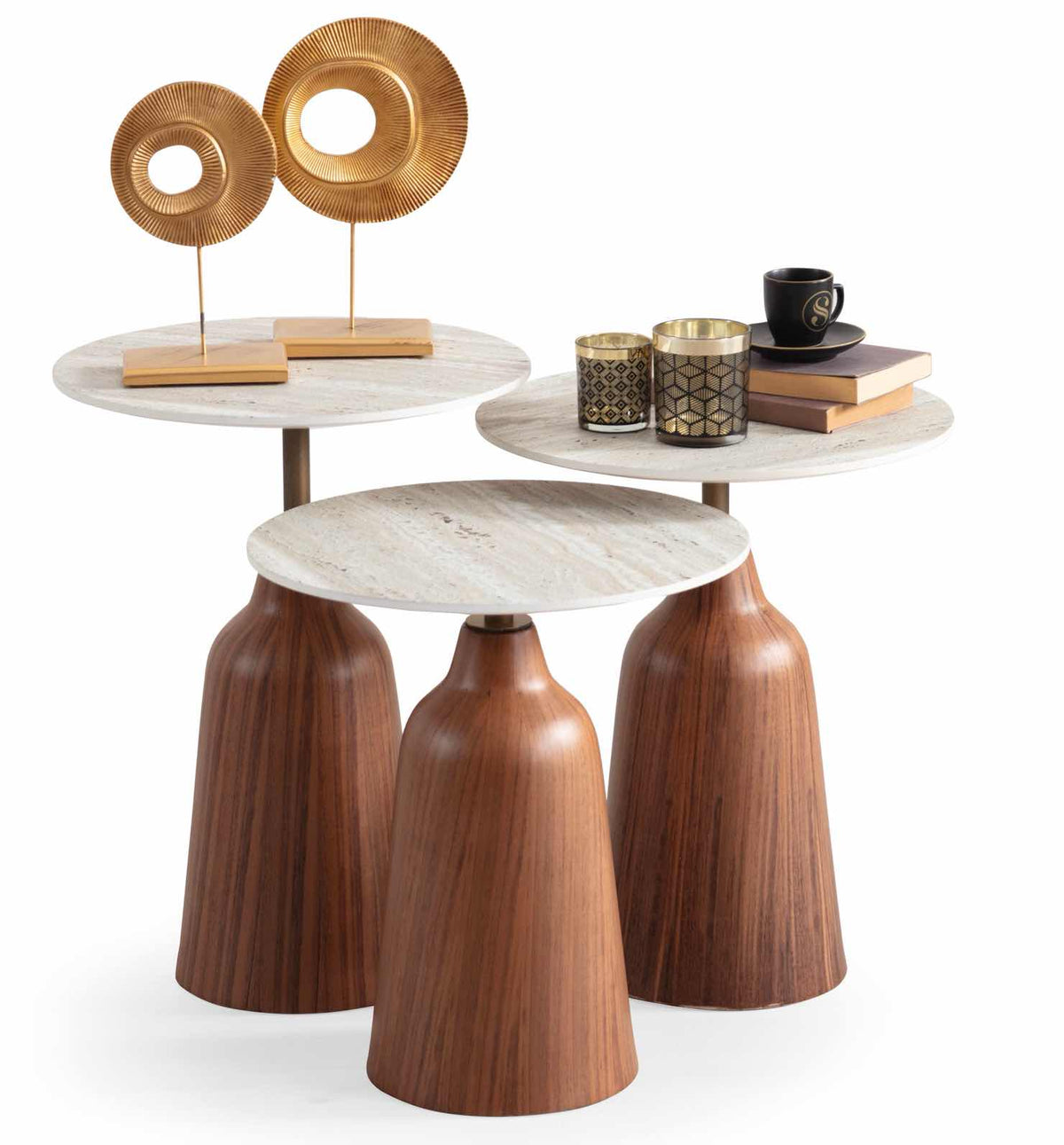 Set 3 tavolini a incastro Hazel – Ceramica