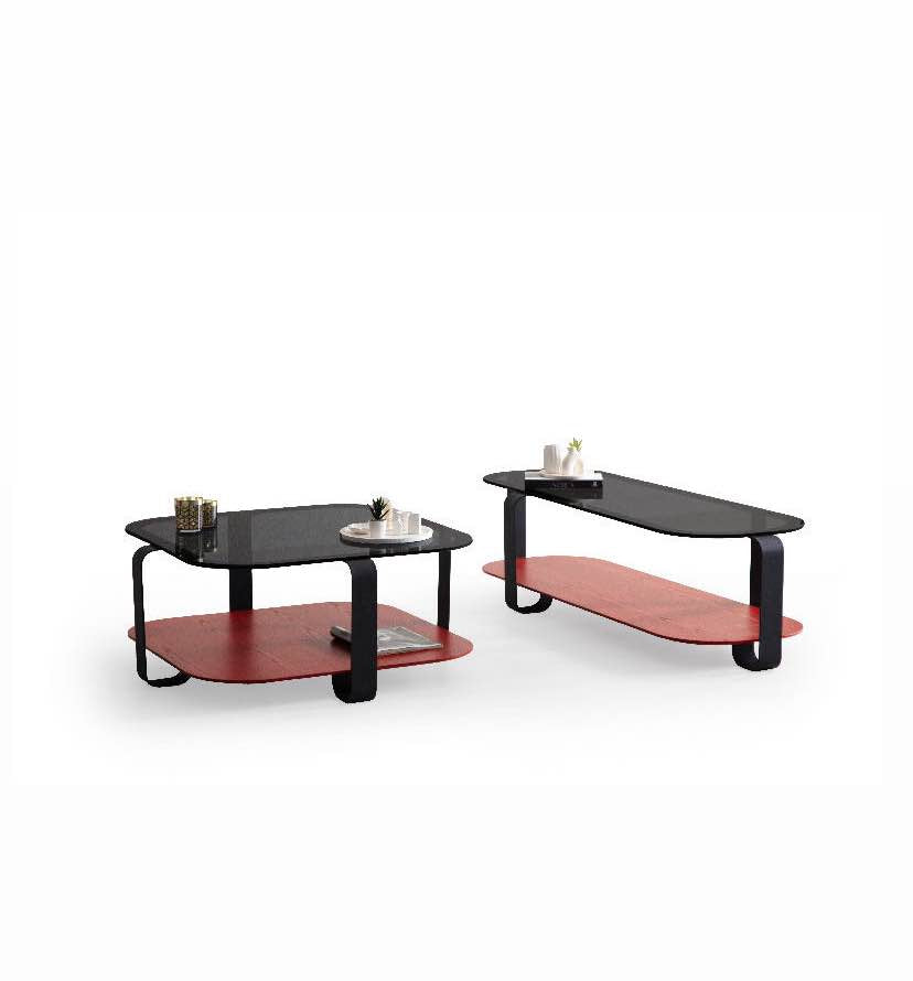 Tavolino da salotto quadrato Royal – Rosso