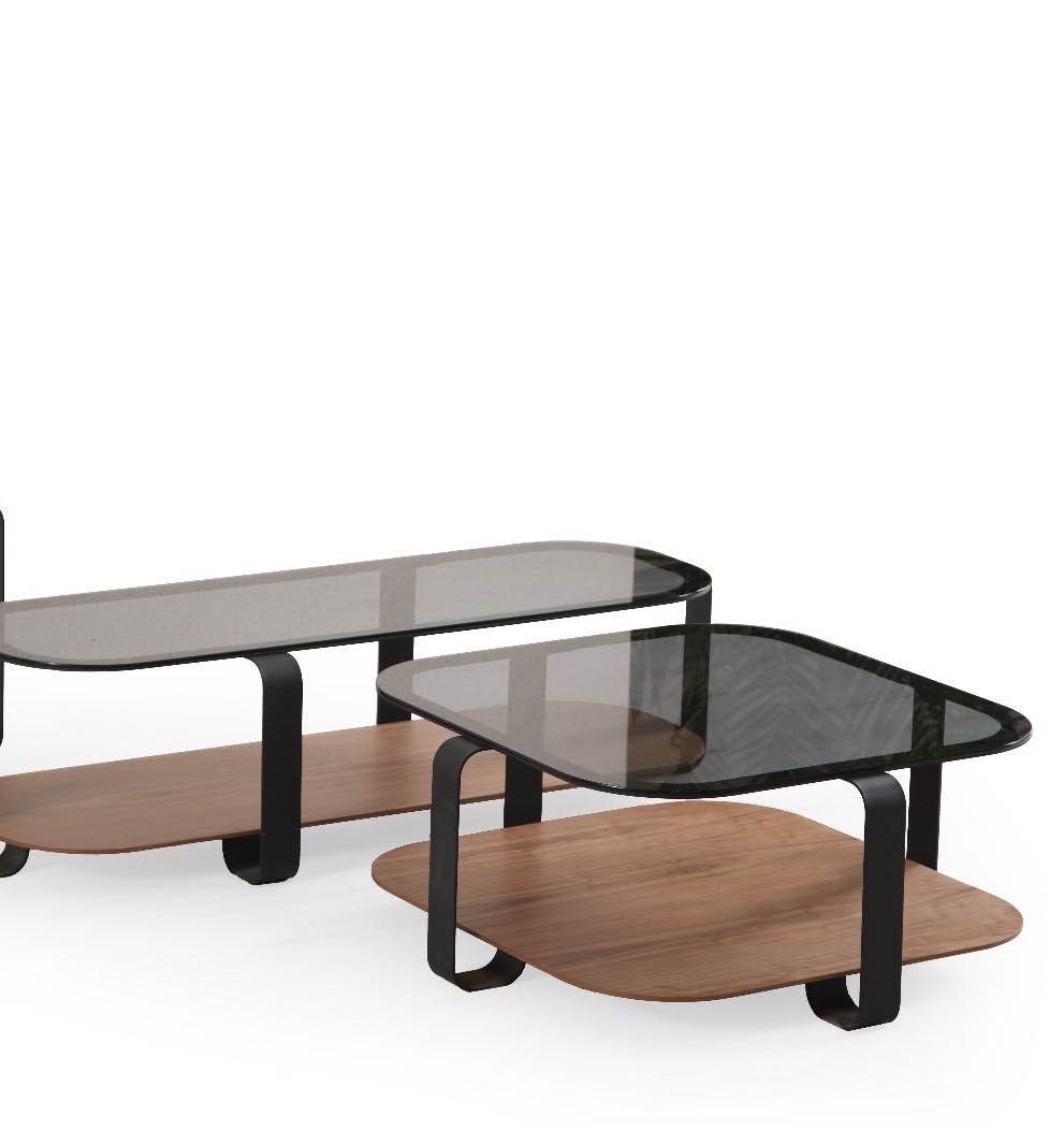 Tavolino da salotto quadrato Royal – Noce americano