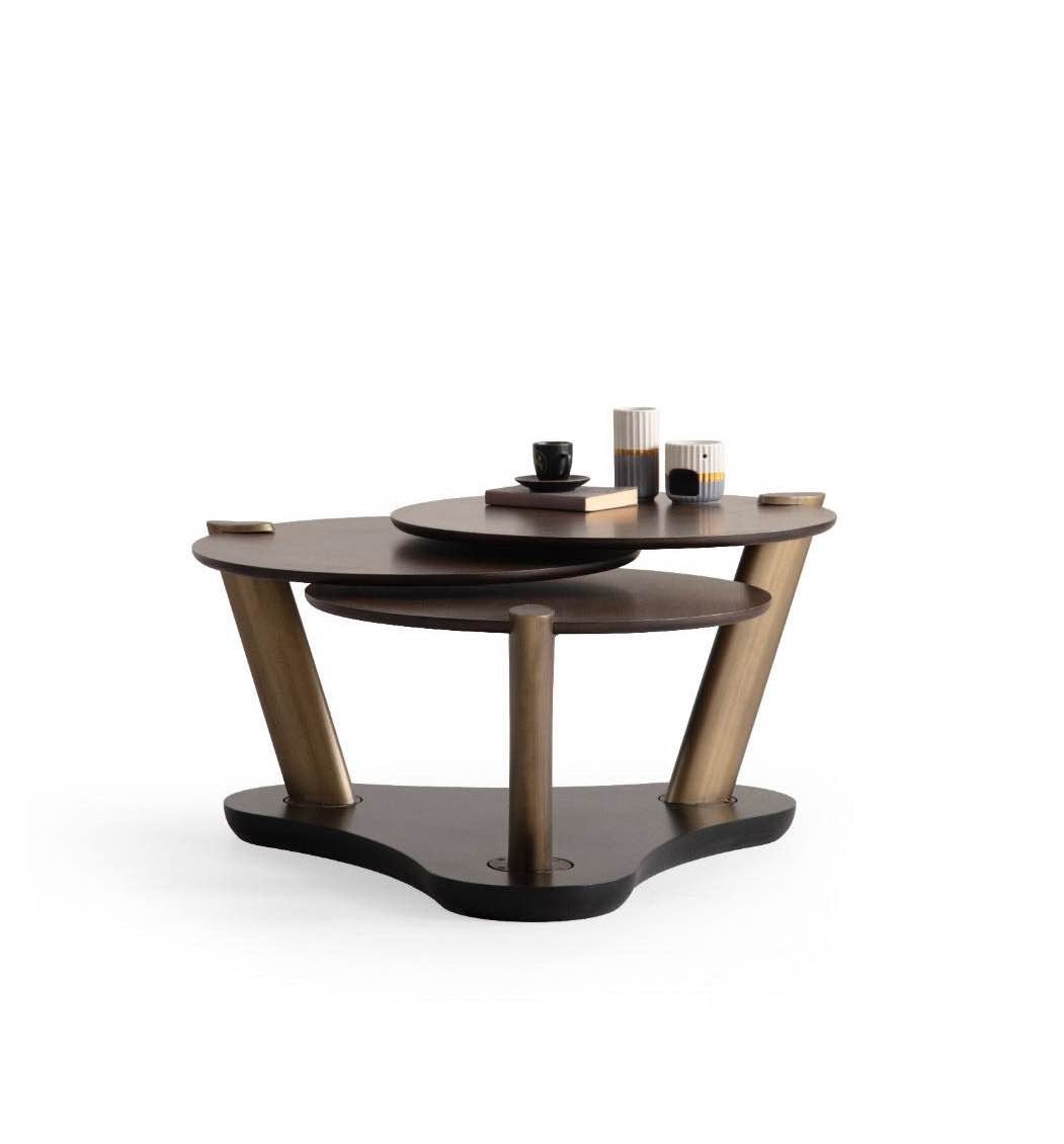 Tavolino da salotto Trio – Ottone