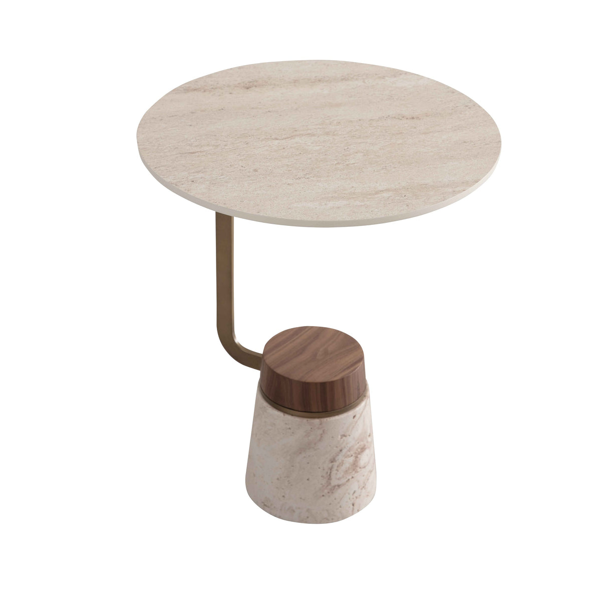 Tavolino laterale Bold – Travertino