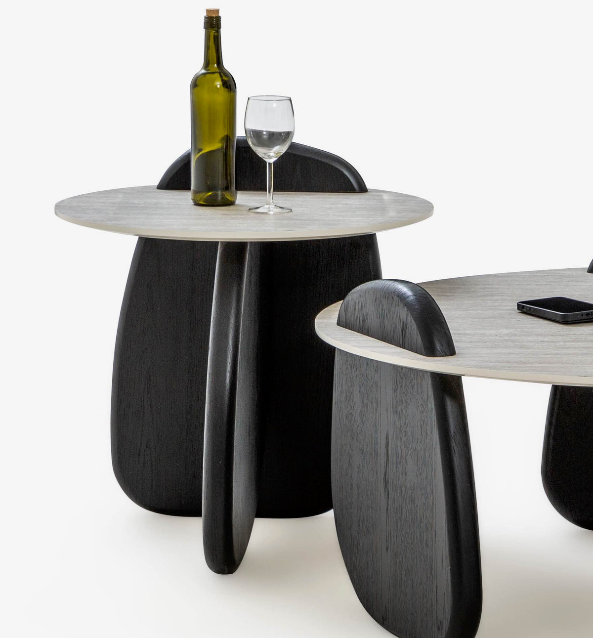 Tavolino laterale Markiz – Travertino scuro