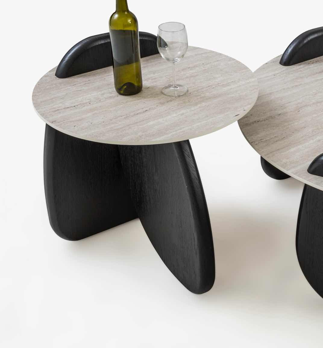 Tavolino laterale Markiz – Travertino scuro