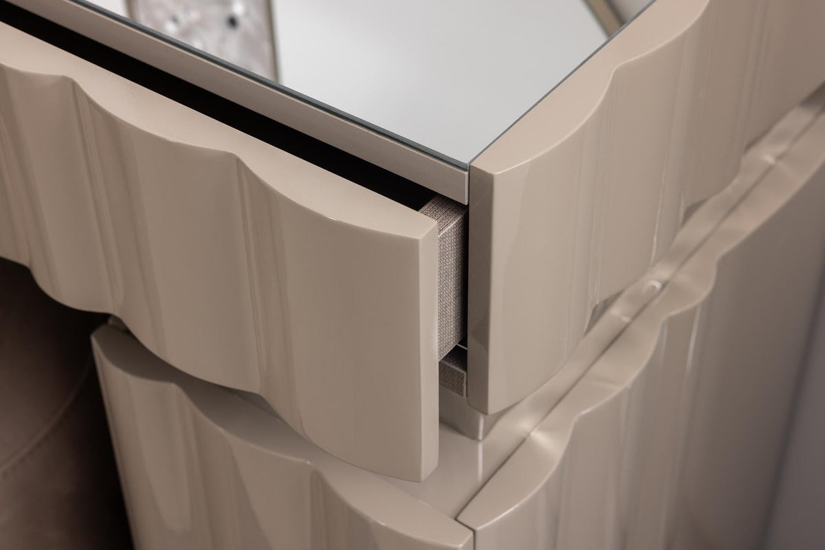 Set Camera Da Letto Bugatti: Armadio 6 Ante, Comò, Comodini, Letti 160/180 Cm, Design Elegante e Spazioso