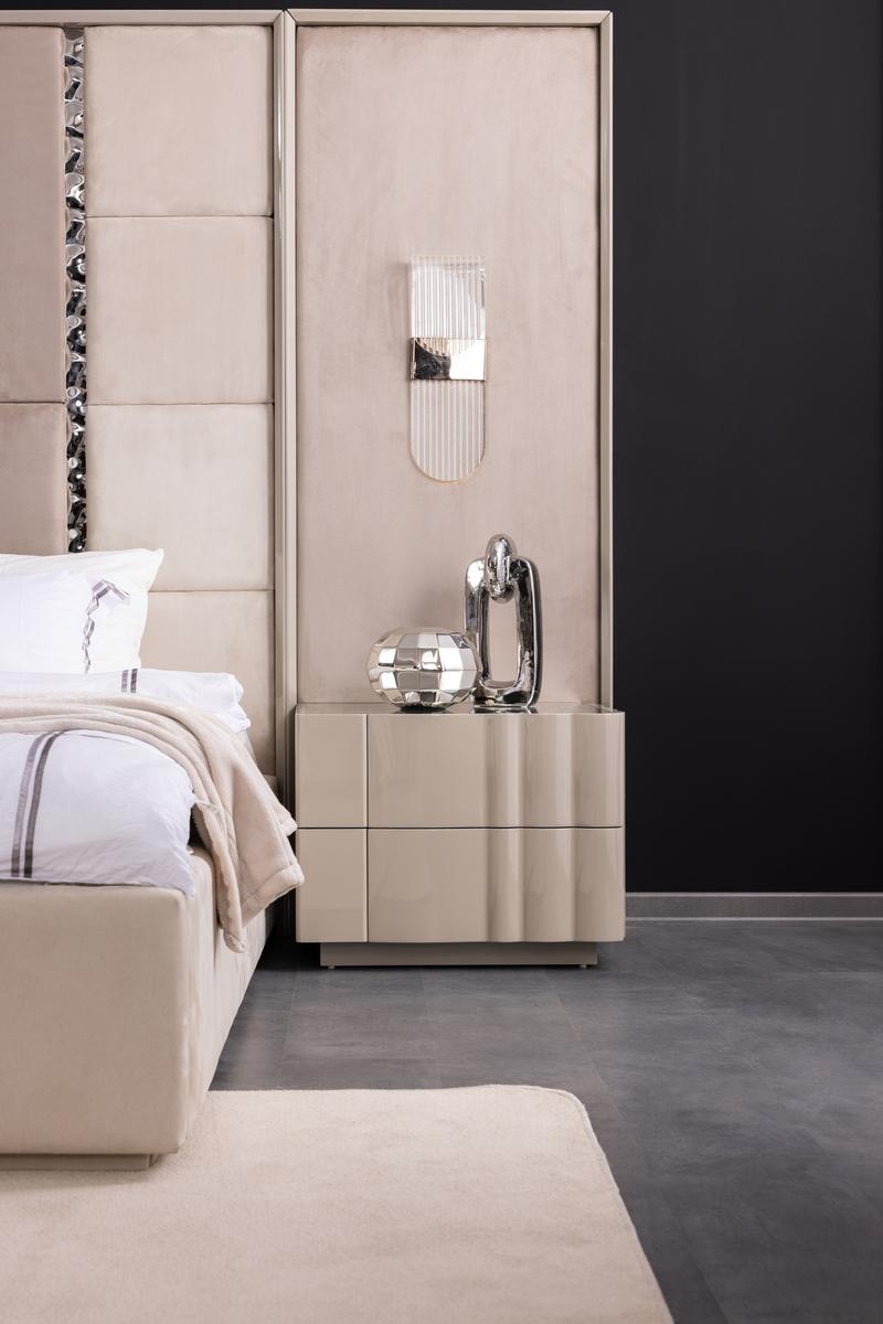 Set Camera Da Letto Bugatti: Armadio 6 Ante, Comò, Comodini, Letti 160/180 Cm, Design Elegante e Spazioso