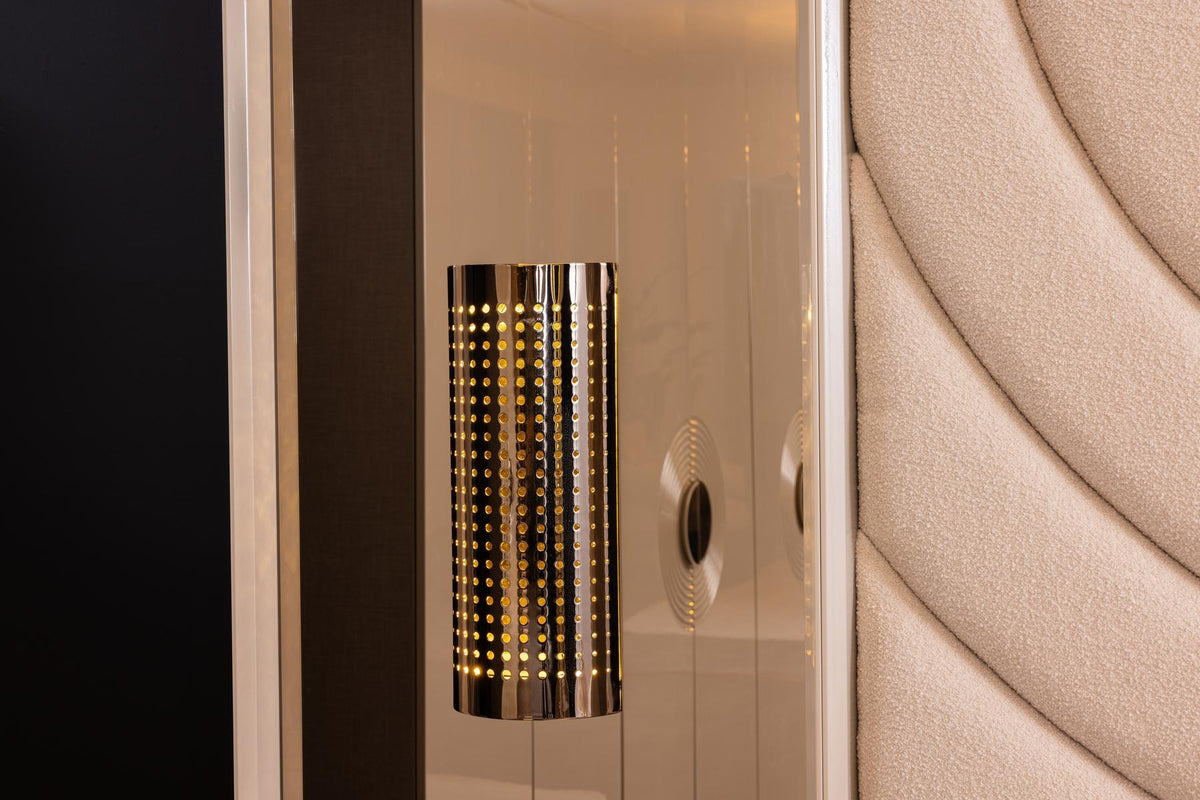 Set Camera Da Letto Panamera: Armadio 6 Ante, Comò, Comodini, Letti 160/200Cm, Design Elegante e Spazioso