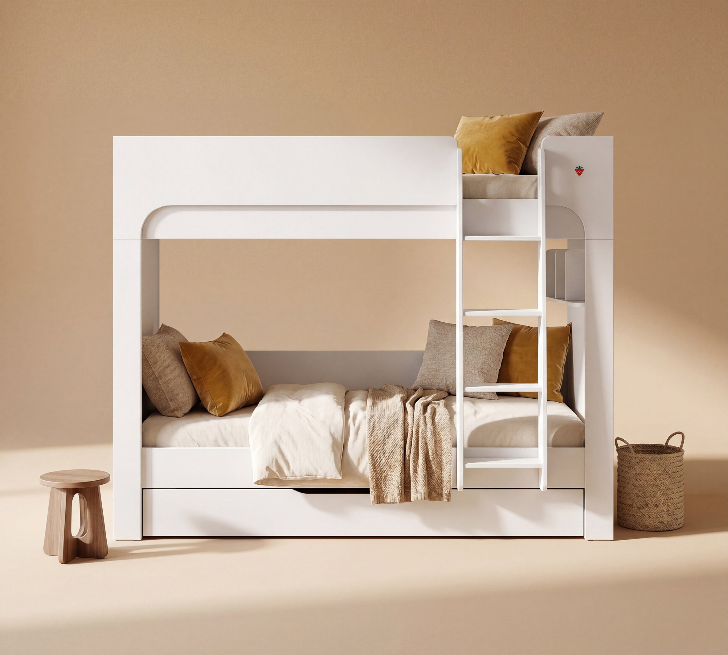 Letto a Castello Nest Bianco con Cassetto Estraibile (90x200 cm)