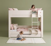 Letto a Castello Varia Crema con Cassetto Estraibile (90x200 cm)